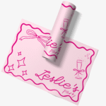 Hand drawn modern pink placemat - Image 2