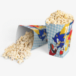 Sonic themed personalised popcorn box