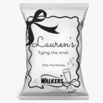Black and white modern personalised chip bag