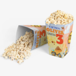 Digger themed personalised popcorn box