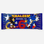 Sonic Zooms To personalised sweet wrapper, front