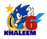 Sonic personalised topper design with name and age